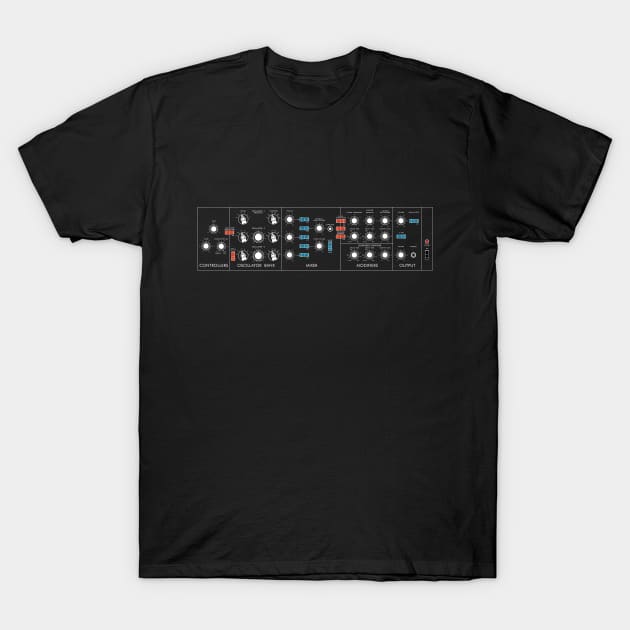 Vintage Analogue Synthesizer T-Shirt by Atomic Malibu